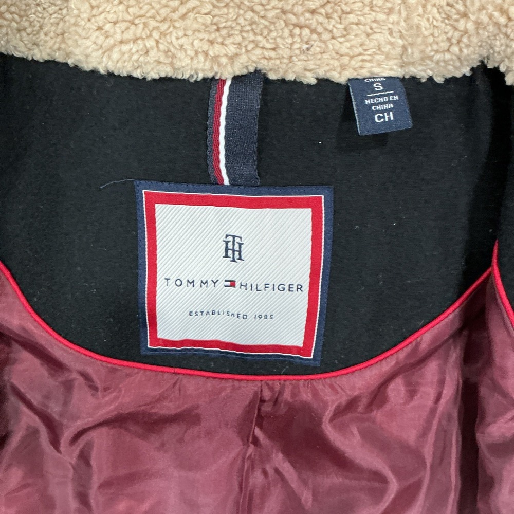 Tommy Hilfiger Wool Blend Duffle Coat, Toggle Buttons, Hood, Black, Small - Picture 10 of 14